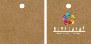 Tags Kraft 300gr 45X51 4x0 Sem verniz medida final 42X48 Tinta branca